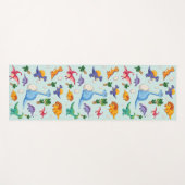 Colorful Cute Dinosaur Pattern Yogamat (Voorkant (horizontaal))