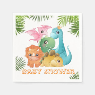 Colorful Cute Dinosaurs Baby shower Servet