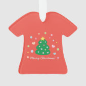 Colorful Cute Festive Merry-kerstboom Ornament (achterkant)
