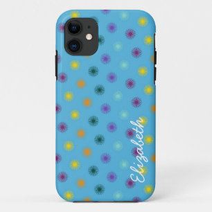 Colorful Cute Flower Pattern iPhone 11 Hoesje