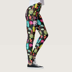 Colorful Cute Flowers Patroon Leggings