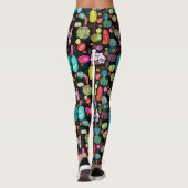 Colorful Cute Flowers Patroon Leggings (Achterkant)