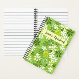 Colorful Cute Illustration Daisy Floral Pattern Notitieboek