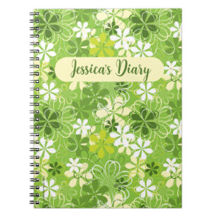 Colorful Cute Illustration Daisy Floral Pattern Notitieboek