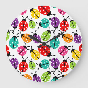 Colorful Cute Lady Bug naadloos patroon Grote Klok