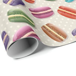 Colorful Cute Macaroons Patroon Cadeaupapier