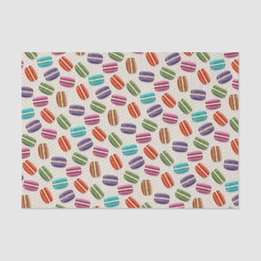 Colorful Cute Macaroons Patroon Tissuepapier (Voorkant)