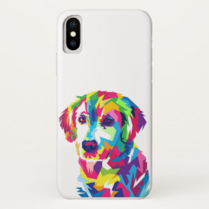 Colorful Cute Puppy Dog Labrador X, XR, XS Max, X iPhone X Hoesje