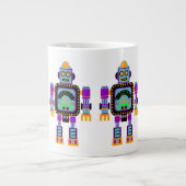 Colorful Cute Robot Jumbo Mok (Voorkant)