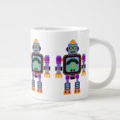 Colorful Cute Robot Jumbo Mok (Rechts)