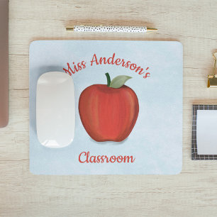 Colorful Cute Teachers Apple Classroom Muismat