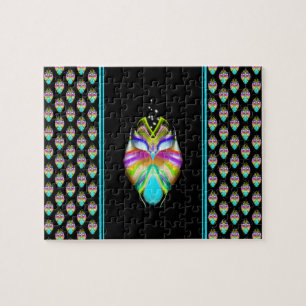 Colorful Cyan and Black Oracle Owl Legpuzzel