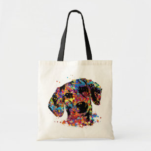 Colorful Dachshund dog - Doxie Tote Bag