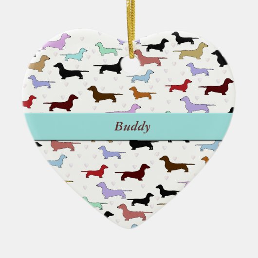 Colorful Dachshund Ornament (Voorkant)