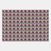 Colorful Dahlias Floral Pattern Inpakpapier Vel (Voorkant)