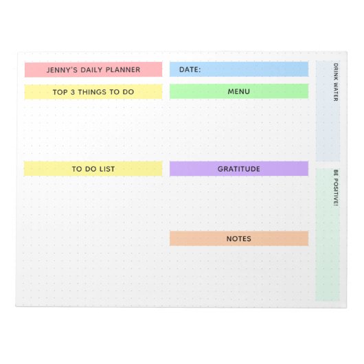 Colorful Daily Planner Notitieblok (Voorkant)