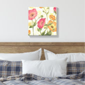 Colorful Daisies Canvas Afdruk (Insitu (Slaapkamer))