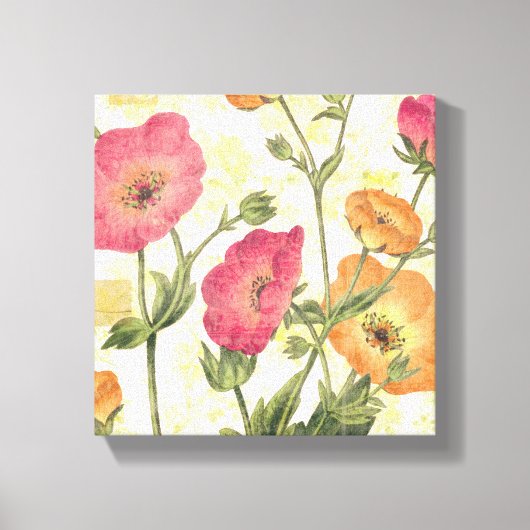 Colorful Daisies Canvas Afdruk (Voorkant)
