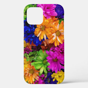 Colorful Daisies Floral iPhone 12 Hoesje