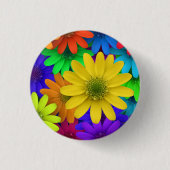 Colorful Daisies Ronde Button 3,2 Cm (Voorkant)