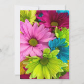 Colorful Daisies Wedding Kaart (Achterkant)