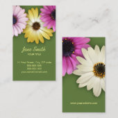 Colorful Daisy Flower visitekaartje (Voorkant / Achterkant)
