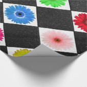 Colorful Daisy Pattern Cadeaupapier (Hoek)