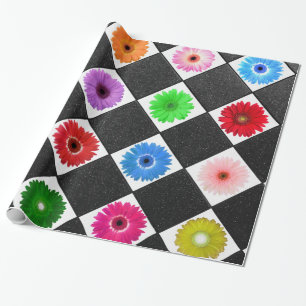 Colorful Daisy Pattern Cadeaupapier