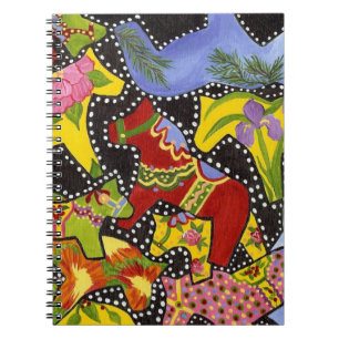 Colorful Dala Horses-laptop Notitieboek