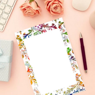Colorful Damask Briefpapier