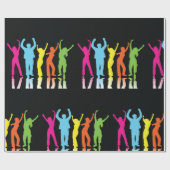 Colorful Dancers dansen rond Cadeaupapier (Vlak)