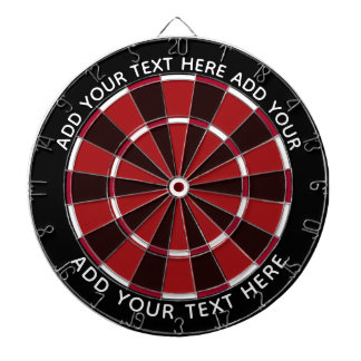 Colorful Dart Board Black and Red / Customizable Dartbord