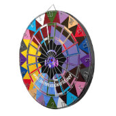Colorful Dartboard set Dartbord (Voorkant Rechts)