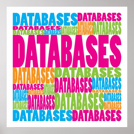 Colorful Databases Poster (Voorkant)