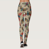 Colorful Death Moths Leggings (Achterkant)