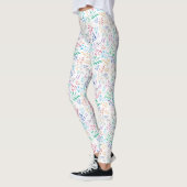 Colorful Delicate Leafs Pattern Leggings (Links)