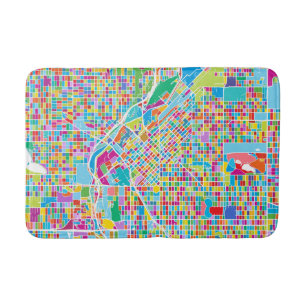 Colorful Denver Map Badmat