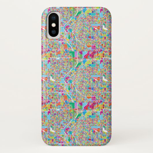 Colorful Denver Map Case-Mate iPhone Case (Achterkant)
