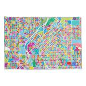 Colorful Denver Map Kussensloop (Achterkant-Rechts)