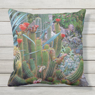 Colorful Desert Botanical Garden Cactus Pillow Buitenkussen