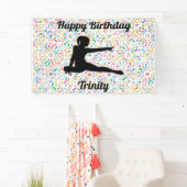 Colorful Design Gymnastics Birthday Banner (Insitu)