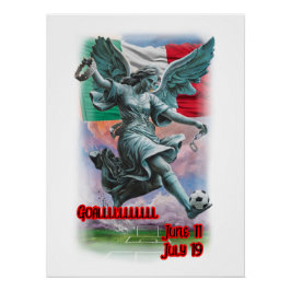 Colorful Design of Angel of Independence on a  Perfect Poster