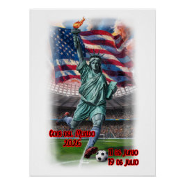 Colorful Design of Statue of Liberty on a  Perfect Poster