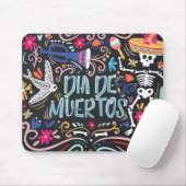 Colorful Dia de los Muertos | Mousepad Muismat (Met muis)