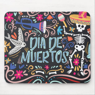 Colorful Dia de los Muertos   Mousepad Muismat