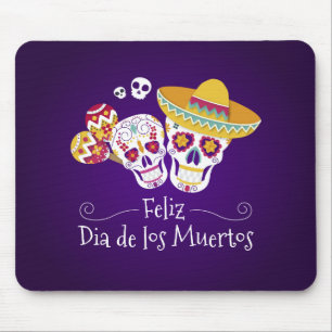 Colorful Dia de los Muertos   Mousepad Muismat