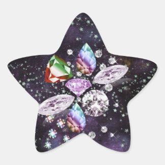 Colorful Diamond Dreams Ster Sticker