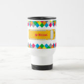Colorful Diamond Frame Bus Driver Travel Mug (Centre)
