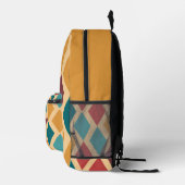 Colorful Diamond Pattern Bedrukte Rugzak (Rechts)
