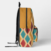 Colorful Diamond Pattern Bedrukte Rugzak (Links)